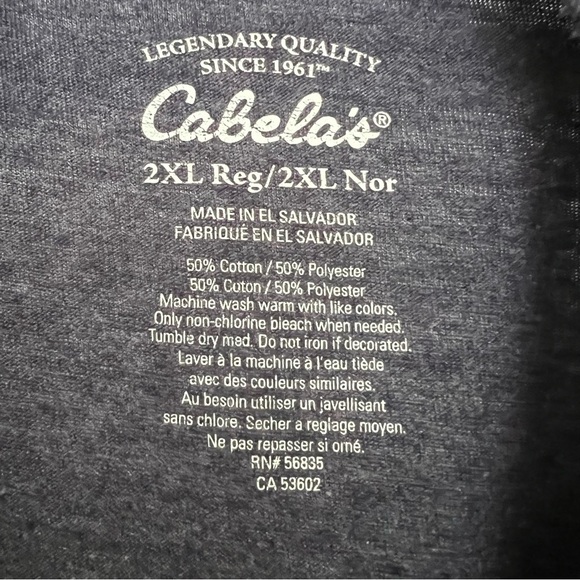 Cabela's Men's Tee Moab Utah Short Sleeve T-Shirt Graphic Print Gray Size 2XL - Picture 4 of 4